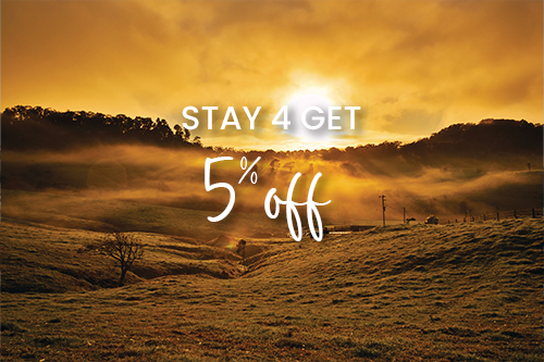 STAY 4 GET 5% OFF